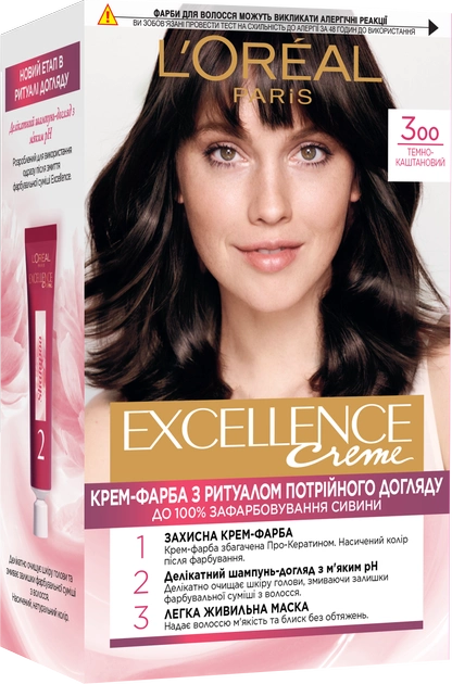 ᐉ Купить Краска для волос L'Oreal Paris Excellence оттенок 300 Темно ...